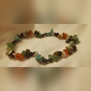 Multi Color Gem Handmade Stretch Bracelet